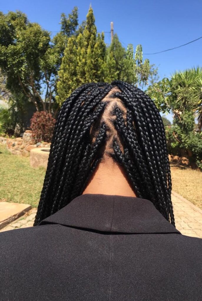 Nyarie's box braids workmanship